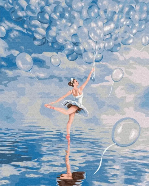 Картина за номерами Блакитна балерина  Brushme 48x60