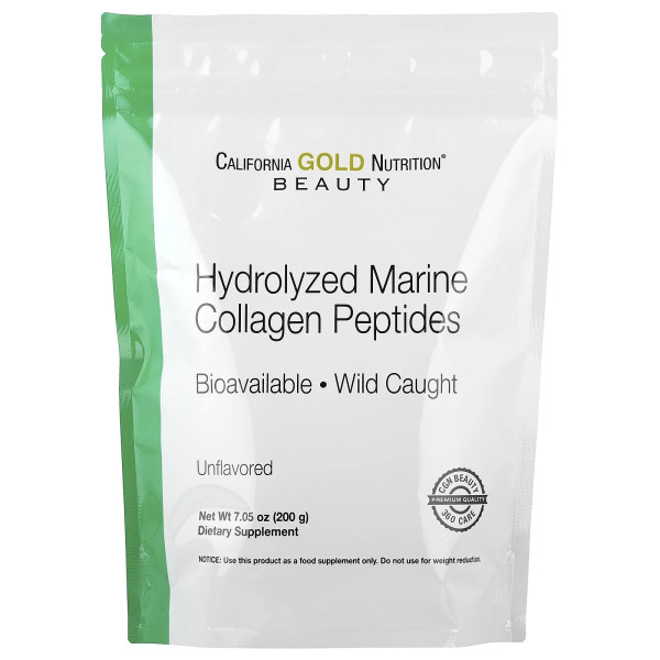 Гидролизованные пептиды морского коллагена (Hydrolyzed marine collagen peptides) 5000 мг 200 г