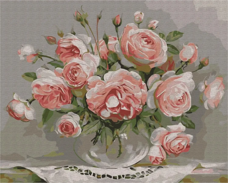 Картина за номерами Троянди на столику  Brushme 40x50