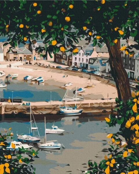 Картина за номерами Мальовнича бухта  Brushme 48x60