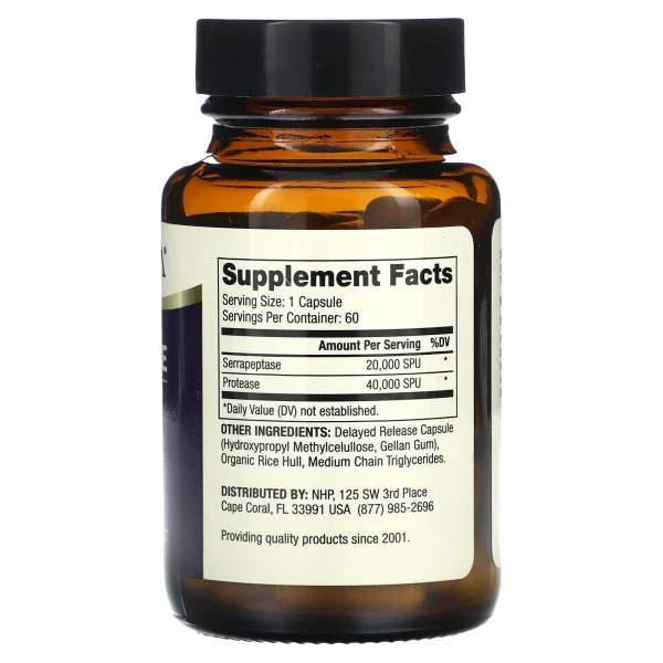 Серрапептаза Dr. Mercola (Serrapeptase Enzymes) 60 капсул