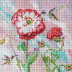 Алмазна мозаїка/вишивка Квіти Легкий етюд 40x40 Ideyka