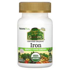 NaturesPlus, Source of Life Garden, залізо, 30 веганських капсул (18 мг в 1 капсулі)