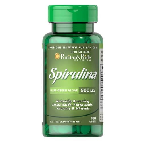 Спирулина 500 мг Puritan's Pride (Spirulina) 100 таблеток