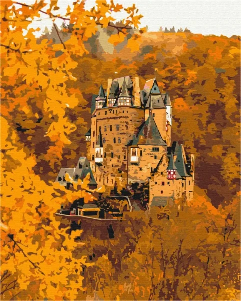 Картина за номерами Осінній замок Ельц  Brushme 40x50