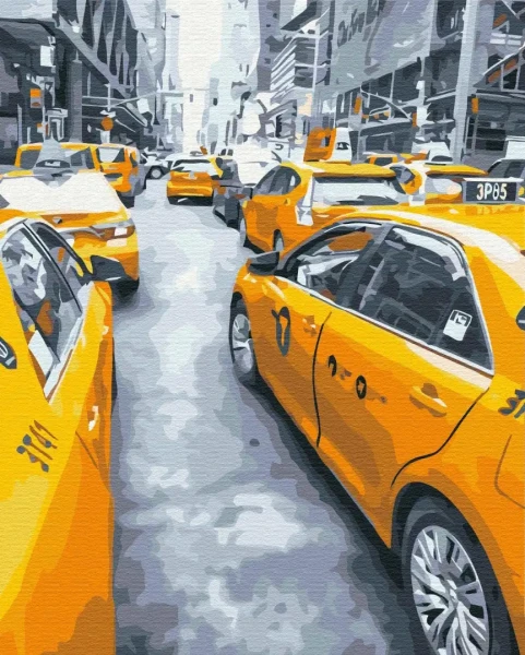 Картина за номерами Нью-Йорське таксі в заторі Brushme 40x50
