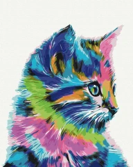 Преміум картина за номерами Котик у фарбі Brushme 40x50