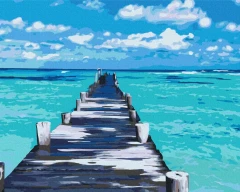 Преміум картина за номерами Лазурна дорога Brushme 40x50