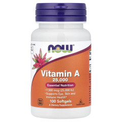 Вітамін А Now Foods (Vitamin A) 25 000 МО 100 капсул