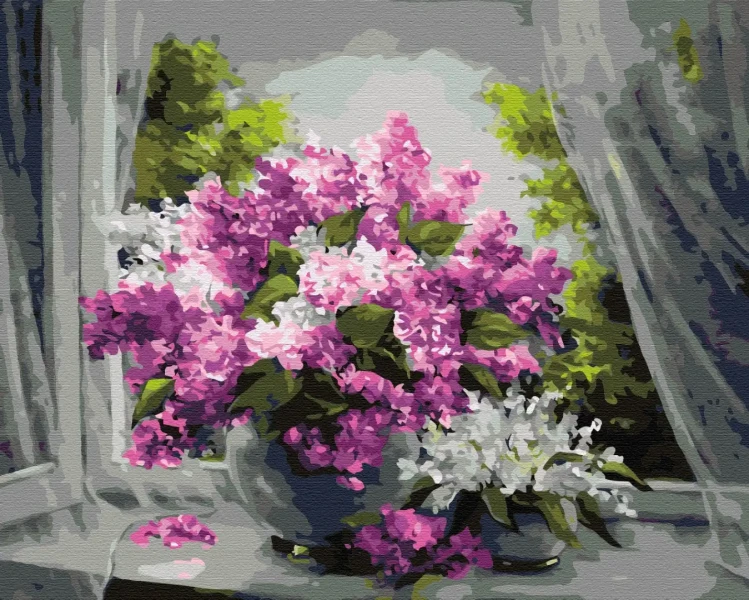 Картина за номерами Бузок на вікні  Brushme 40x50