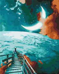 Преміум картина за номерами Шлях до місяця Brushme 40x50