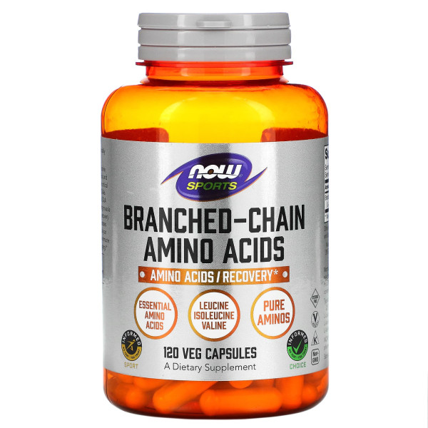 Комплекс амінокислот із розгалуженими ланцюгами Now Foods (Branched Chain Amino Sports) 120 капсул