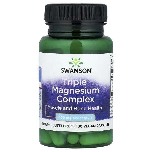 Комплекс магнію Swanson (Triple Magnesium Complex) 400мг 30 капсул