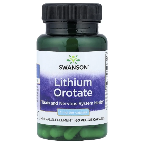 Літій оротат (Lithium Orotate) 5 мг 60 капсул