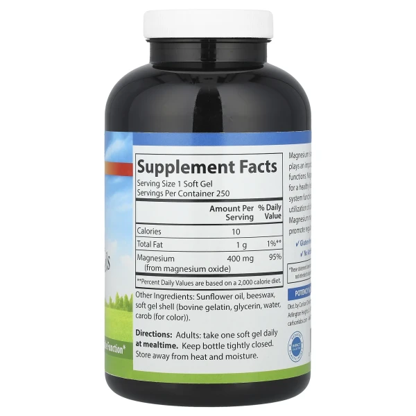 Магній оксид (Liquid Magnesium) 400 мг 250 капсул