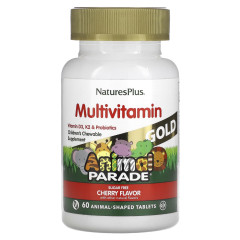 Мультивітаміни для дітей Nature's Plus (Animal Parade Gold) 60 жувальних таблеток зі смаком вишні