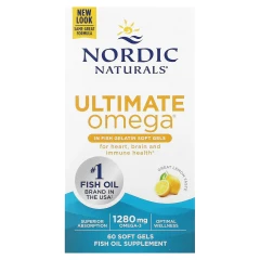 Риб'ячий жир Омега-3 Nordic Naturals (Ultimate Omega-3) 1000 мг 60 капсул зі смаком лимона