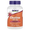 Холін 300 мг NOW Foods (Choline) 100 рослинних капсул