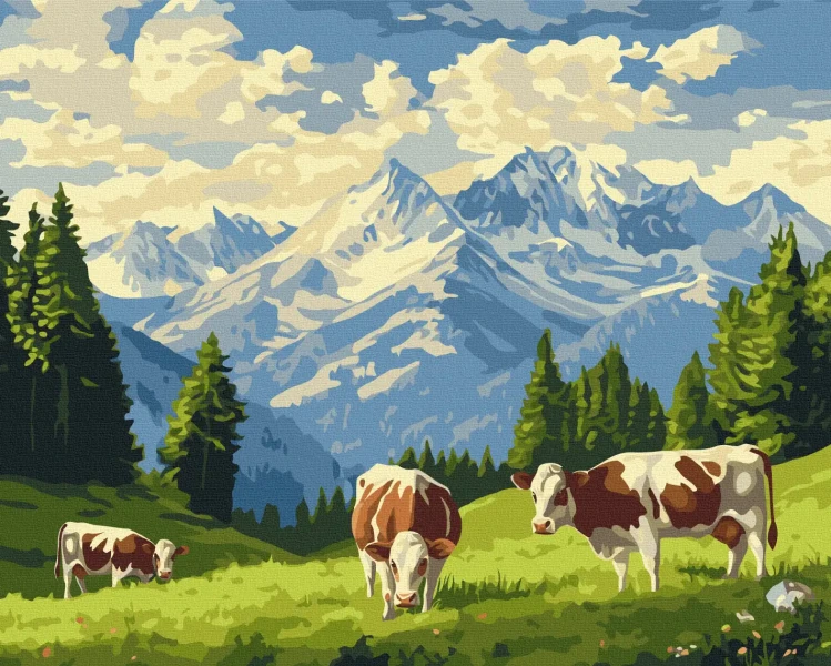Картина за номерами Сонячний ранок на лузі  Brushme 48x60