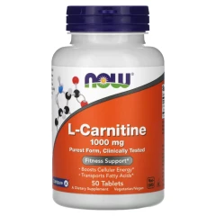 Л-Карнітин Now Foods (L-Carnitine) 1000 мг 50 таблеток