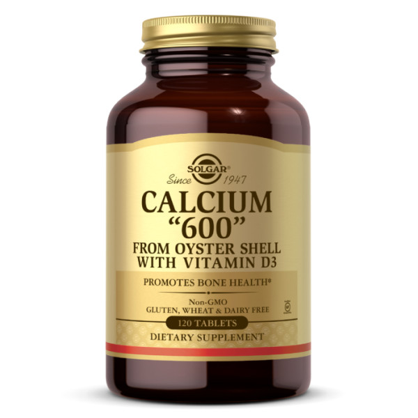 Кальцій з вітаміном D3 із раковин устриць Solgar (Calcium 600 from oyster shell with vitamin D3) 600 мг/300 МО 120 таблеток