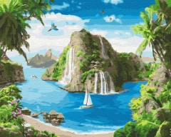 Картина за номерами Тропічна гавань  Brushme 40x50