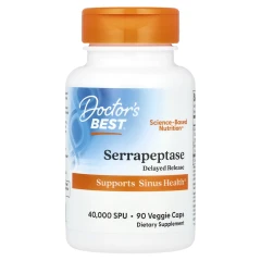 Серрапептаза Doctor's Best (Serrapeptase) 40000 SPU 90 капсул