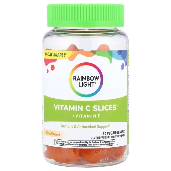 Витамин C Rainbow Light (Vitamin C Gummies) 60 жевательных конфет со вкусом цитруса