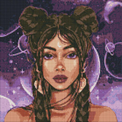 Алмазна мозаїка/вишивка Космічний погляд ©lien_illustration 40x40 Ideyka