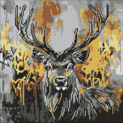 Алмазна мозаїка/вишивка Золотий олень 40x40 Ideyka