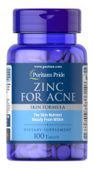 Цинк від прищів Puritan's Pride (Zinc for Acne) 100 таблеток
