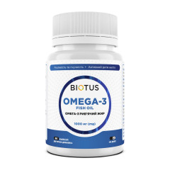 Омега-3 ісландський риб'ячий жир, Omega-3 Fish Oil, Biotus, 1000 мг, 60 капсул