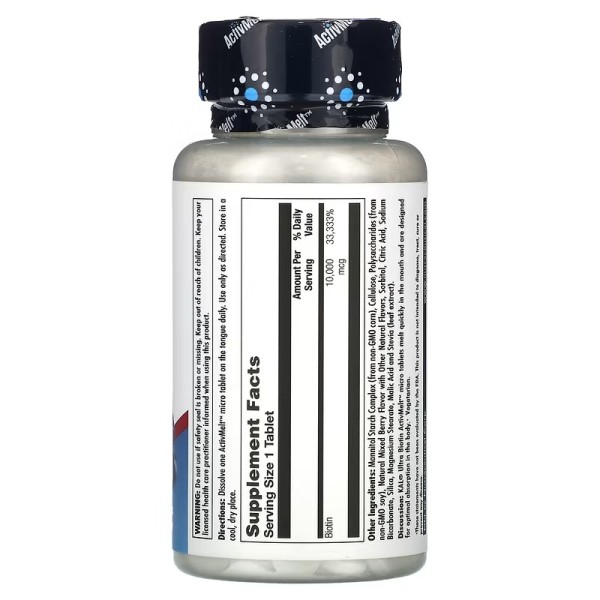 Биотин 10000 мкг KAL (Ultra Biotin) 60 сосательных таблеток