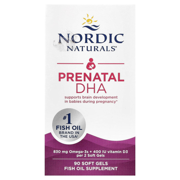Пренатальна ДГК Nordic Naturals (Prenatal DHA) 90 капсул