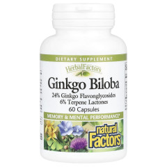 Гінкго білоба Natural Factors (Ginkgo Biloba) 60 капсул