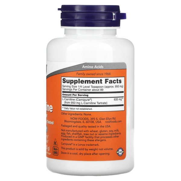 Л-Карнітин Now Foods (L-Carnitine) 85 г