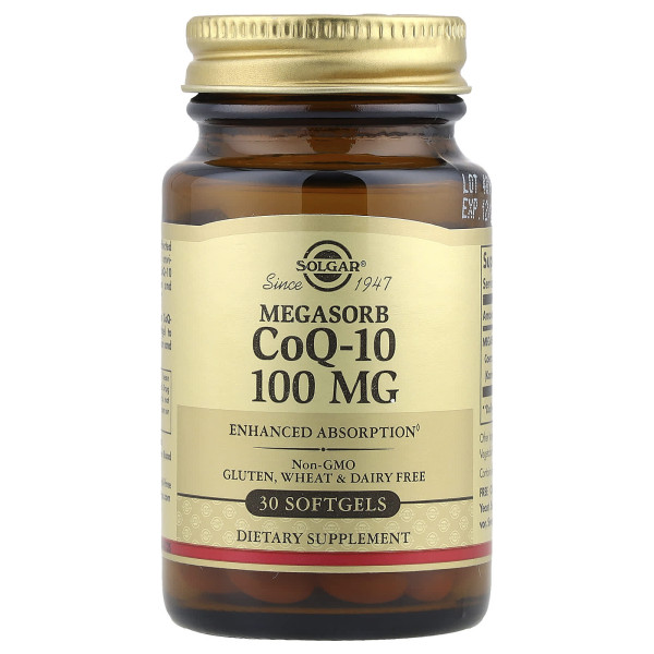 Коэнзим Q10 Мегасорб Солгар (Megasorb CoQ-10 Solgar) 100 мг 30 капсул