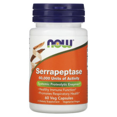 Серрапептаза Now Foods 60 000 SPU 60 капсул