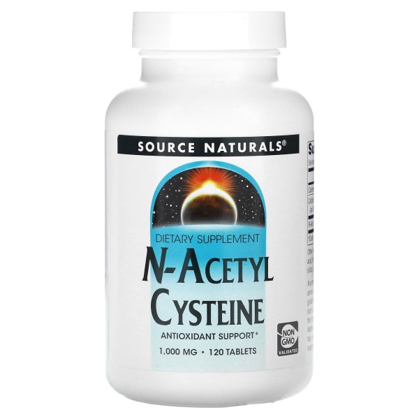 Ацетилцистеин Source Naturals (N-Acetyl Cysteine) 1000 мг 120 таблеток