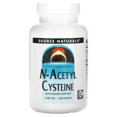 Ацетилцистеин Source Naturals (N-Acetyl Cysteine) 1000 мг 120 таблеток