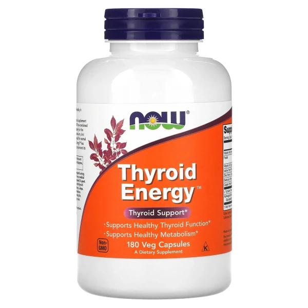 Підтримка щитовидної залози NOW Foods (Thyroid Energy) 180 рослинних капсул