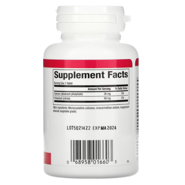 Цитрат калия 99 мг Natural Factors (Potassium Citrate) 90 таблеток