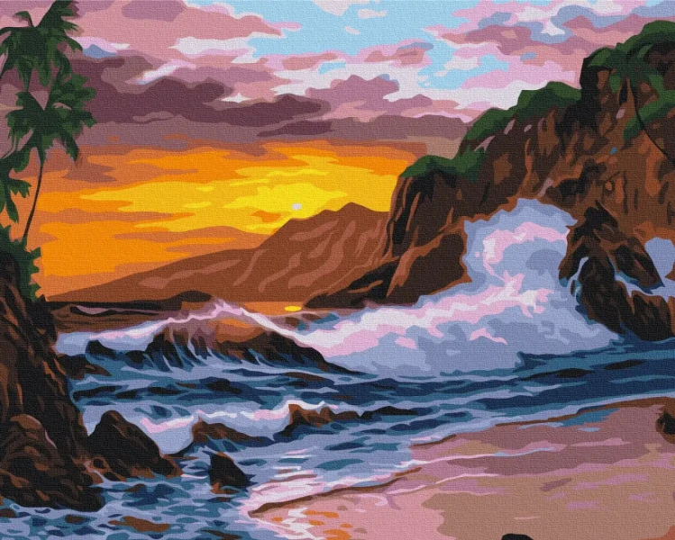 Картина за номерами Морські хвилі  Brushme 48x60