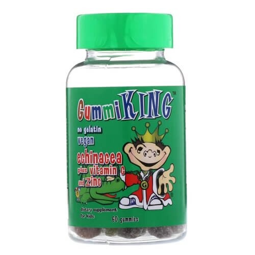 Екстракт ехінацеї з вітаміном C та цинком GummiKing (Echinacea Plus Vitamin C and Zinc) 60 жувальних цукерок