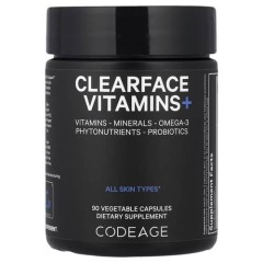 Вітаміни для шкіри Codeage (Clearface Vitamins+) 90 рослинних капсул