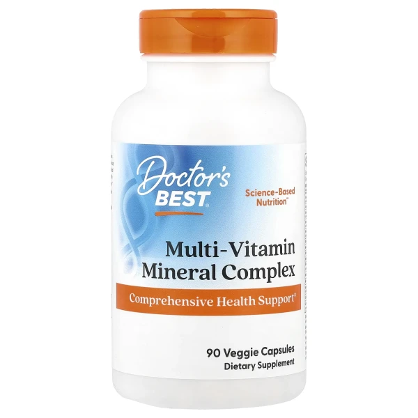 Комплекс мультивітамінів та мінералів без заліза Doctor's Best (Multi-Vitamin Mineral Complex) 90 капсул