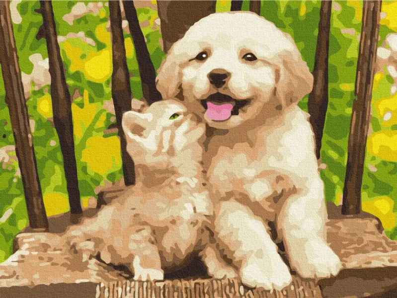 Картина за номерами Маленькі друзі  Brushme 30x40