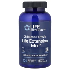 Мультивітаміни для дітей Life Extension (Children's Formula Life Extension Mix) 120 жувальних таблеток з ягідним смаком