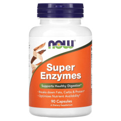 Натуральні ферменти для травлення Now Foods (Super Enzymes) 90 капсул