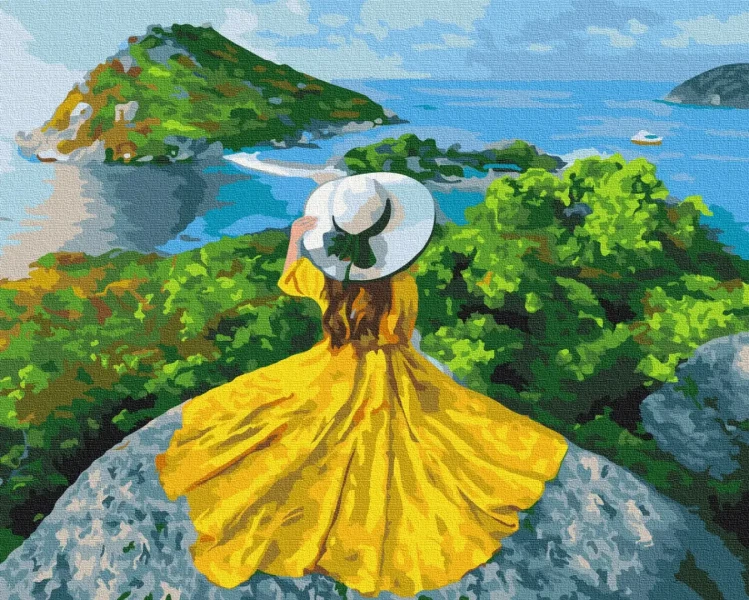 Картина за номерами Дівчина-сонце  Brushme 40x50